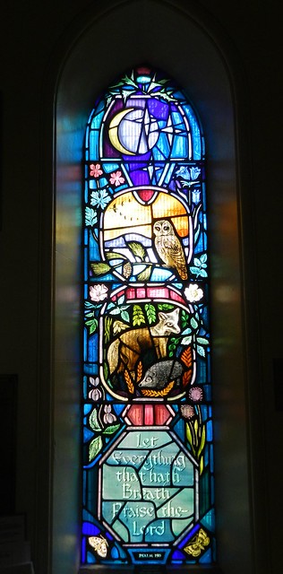 Psalm 150 Stained Glass Window, Dornoch Cathedral, Dornoch, Sutherland, March 2018