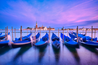 Venice sunset & Gondolas