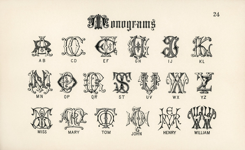 Monograms From Draughtsmans Alphabets By Hermann Esse Flickr