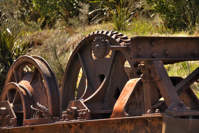 Denniston big rusty wheels and cogs