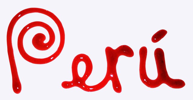 Perú, written in syrup
