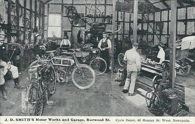 J.D. Smith's Motor Works and Garage, Newcastle, N.S.W. - very early 1900s
