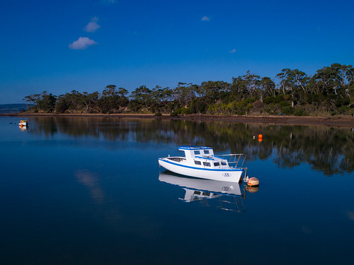 anchored moored fishingboat peaceful tranquil serene basscoast hdr tenbypoint westernportbay aerial djiaustralia djiglobal djiphantom4advanced dronelife dronephotography quadcopter