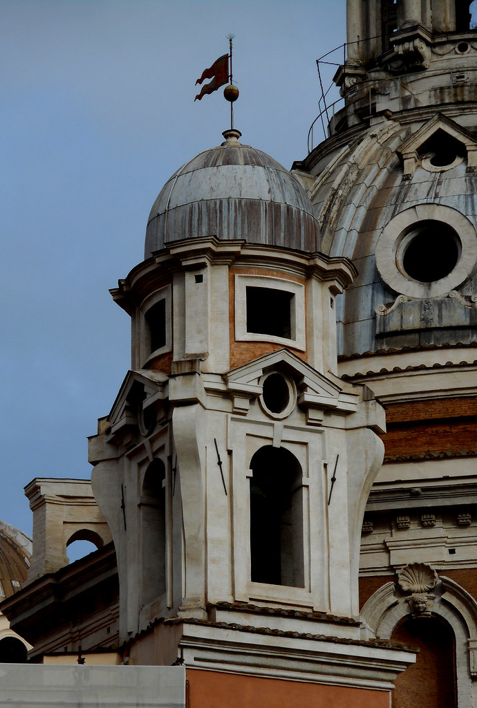Bell Tower (1573-1576) by Jacopo Del Duca - Santa Maria di Loreto Church in Rome