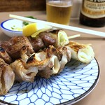 Pork tongue and head meat skewers from Abechan @ Akasaka