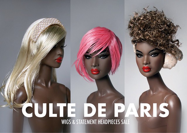 1/6 Scale wigs & Headpieces for 12 inches dolls (Fashion Royalty/Barbie or similar) will be available for sale at June 15th, 3PM Eastern time.
