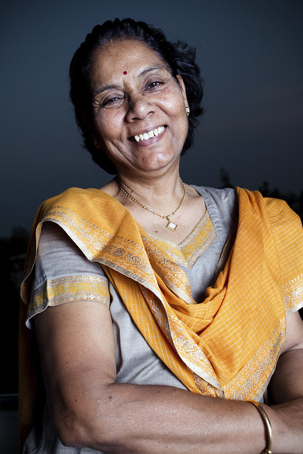 Cheerful Indian Senior Woman