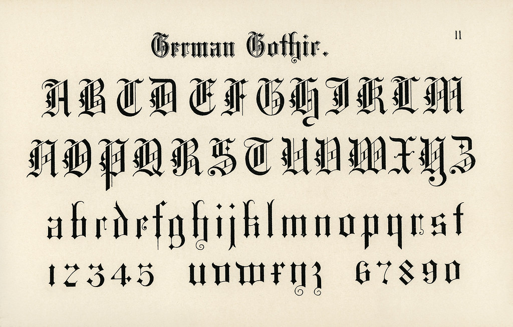 German gothic fonts from Draughtsman's Alphabets by He… | Flickr