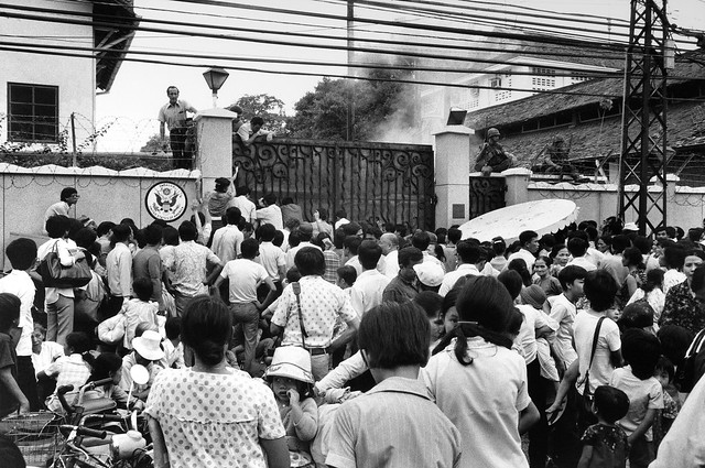 Vietnam, Saigon, April 29,1975, In front of the American Embassy