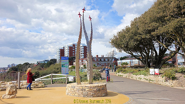 Red Arrows Memorial in March 2018, East Overcliff Drive, Bournemouth, BH1 3DN. Dorset. England.