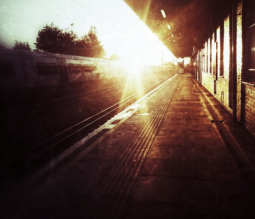 sunset stationplatforms trainstation londonunderground tfl dagenhamheathwaystation