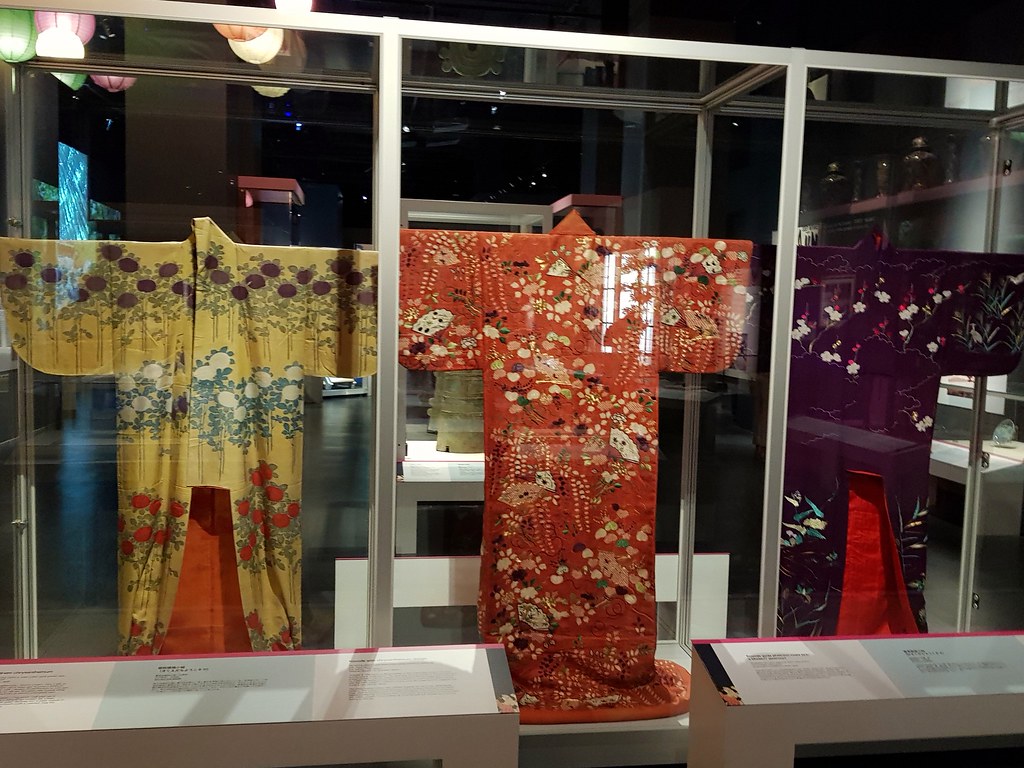 Kimonos at Kizuna national museum of Wales, Cardiff