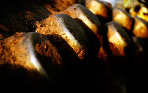 Infertile Promises by //Andrew A Powell, The sunset casts a yellow glow on the teeth of this rolling pin.2005 georgia douglascounty newdevelo