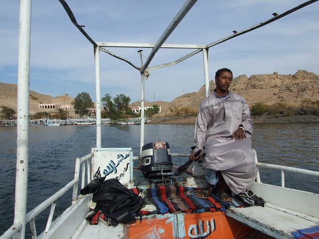 On a boat to Philae Temple