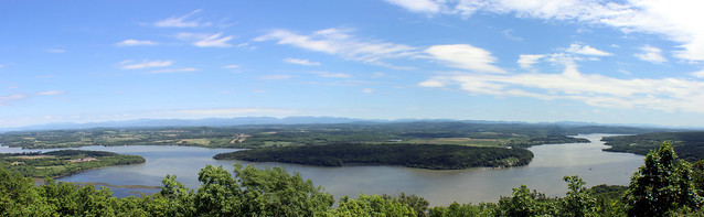 View of Champlain Lake from Mount Defiance