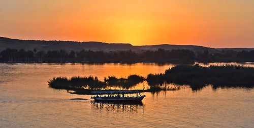 sunset rivernile aswan upperegypt