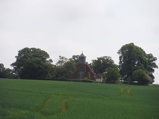St. Mary's Church, Buttsbury, across a field SWC Walk 158 - Ingatestone to Battlesbridge or Wickford