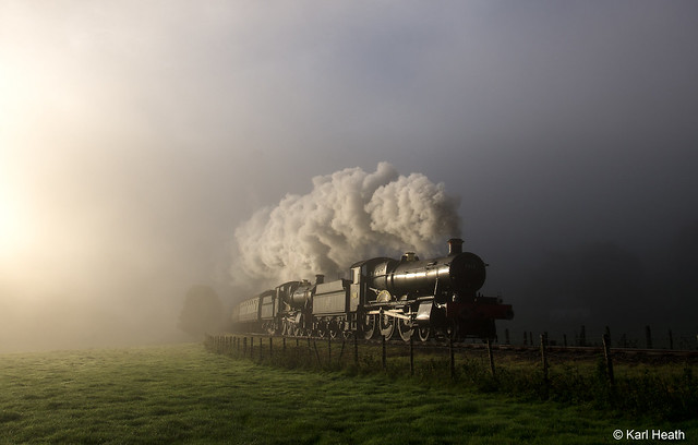 Llangollen-Railway-3.9.13-Manors-Charter-out-of-the-morning-mist