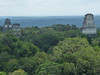 Tikal, pohled z chrámu IV směrem na Great Plaza a pyramidy I, II a III, foto: Petr Nejedlý