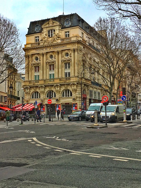 Paris   France - Théâtre de la Renaissance  - Historic Architecture  -  Beaux Arts