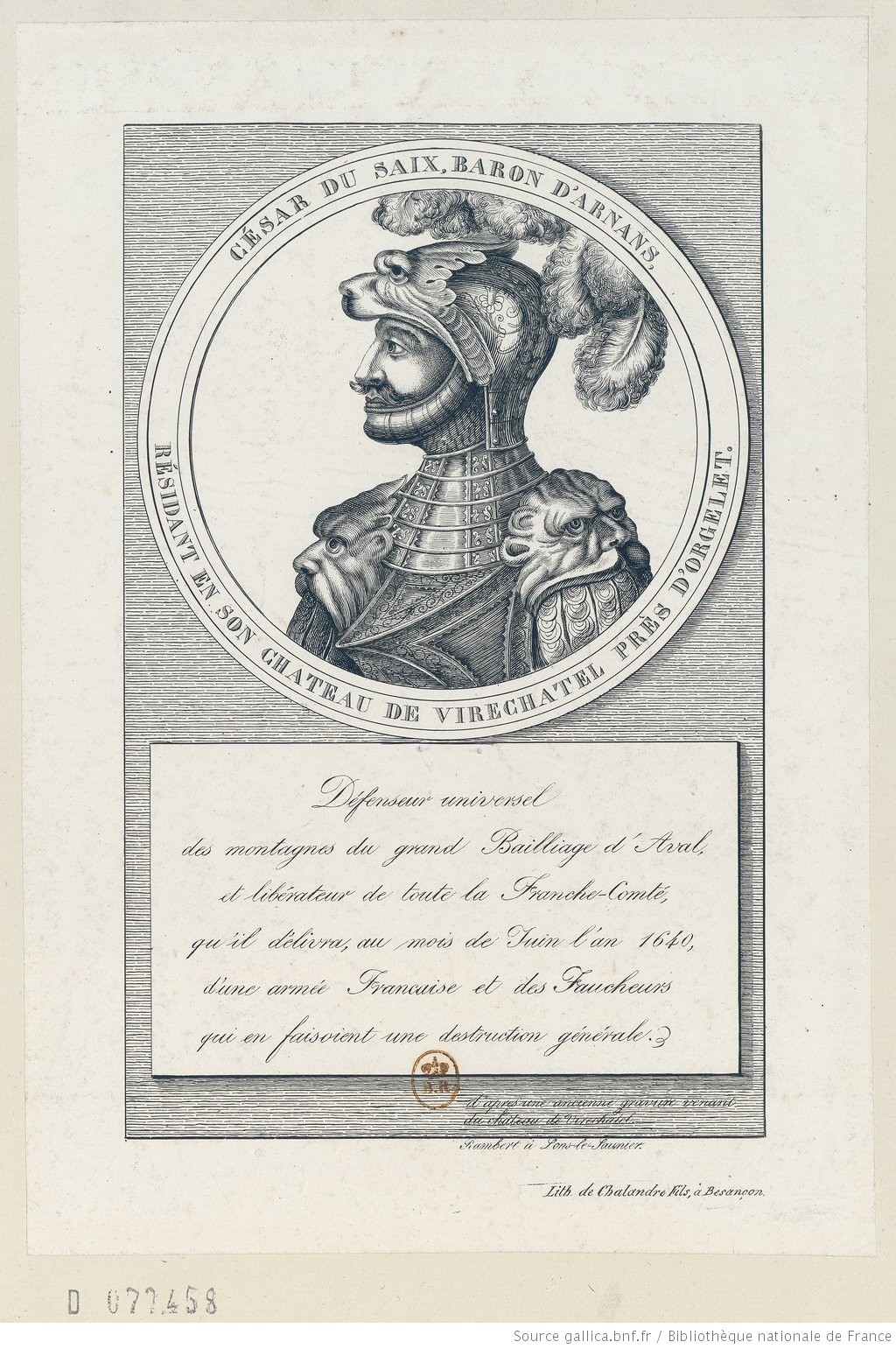 Portrait de César de Saix, baron d'Arnans