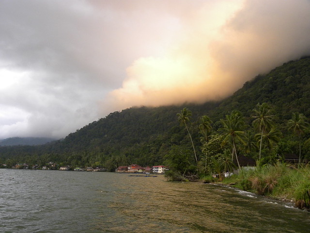 Evening at the Lake Maninjau, Sumatra, Indonesia