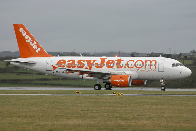 EasyJet - Airbus A319-111 G-EZAU @ Cardiff