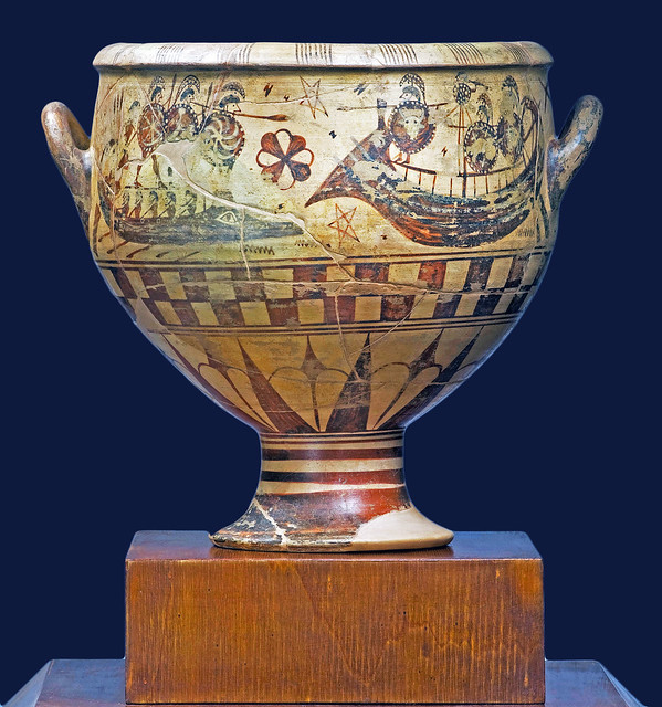 Krater (Vase) of Aristonothos - Naval battle
