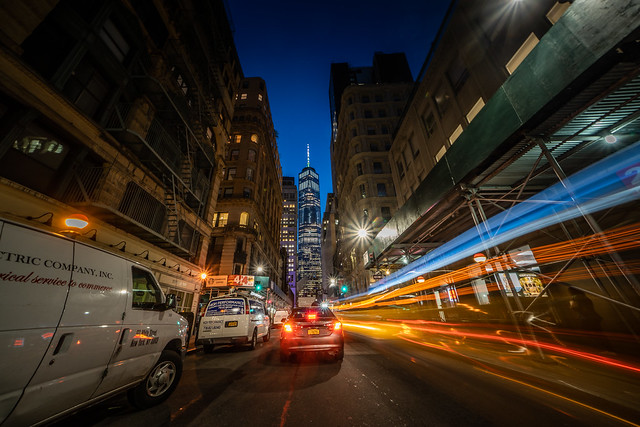 Light Trail to Freedom Tower