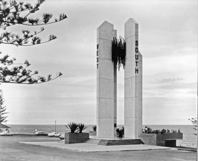 Captain Cook Memorial and Lighthouse, Point Danger, Gold Coast, c 1977