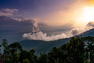 Sunrise over the Himalayas, Pelling, Sikkim