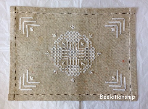 Hardanger Table Mat | by Beelationship Embroidery Studio