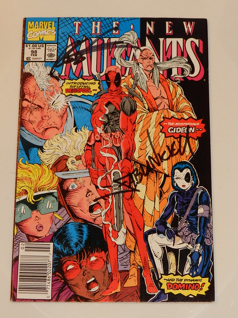 New Mutants First Deadpool and Domino Signed by Rob Liefeld and Fabian Nicieza