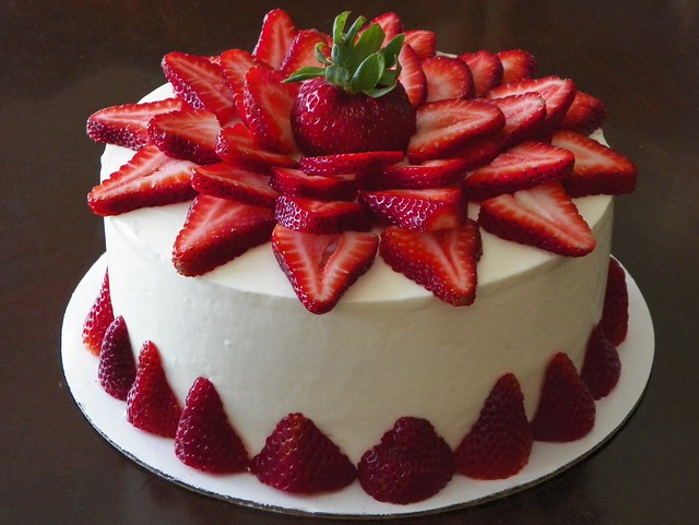 Strawberry Filled Cake