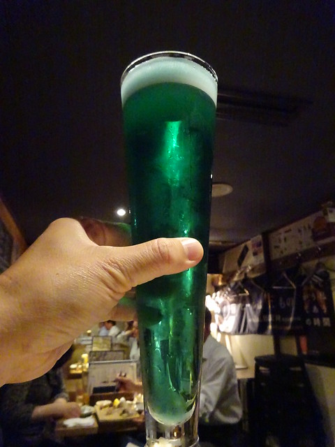 Blue Beer!? @Vector Beer, Tokyo, Japan