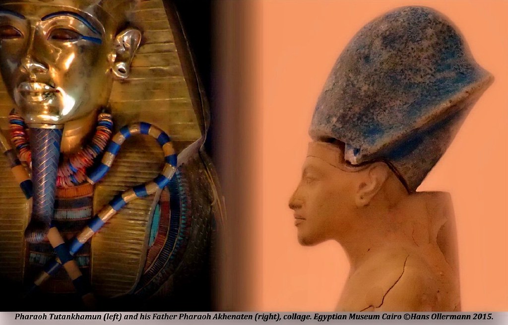 Pharaoh Tutankhamun (left) and his Father Pharaoh Akhenate… | Flickr