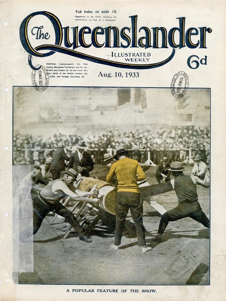 Illustrated front cover from The Queenslander, August 10, 1933