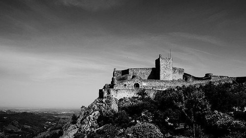 castelo marvão portugal vila monocromatico
