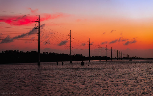 Sunset at Florida Keys - handheld telephoto shot 6