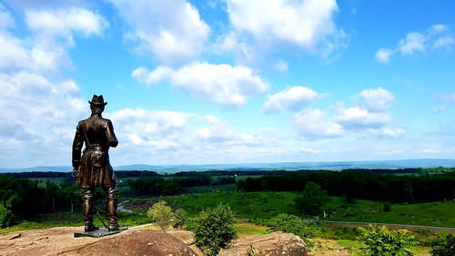 gettysburg civilwar littleroundtop general warren clouds sky