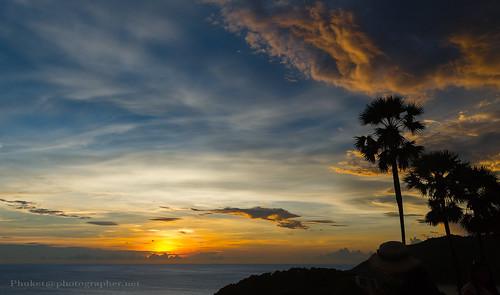 Sunset with Palms at Promthep Cape, Phuket island, Thailand | by Phuketian.S