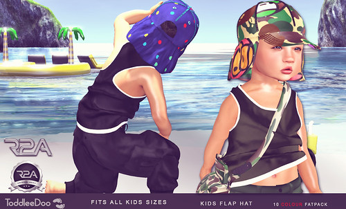KIDS FLAP HAT logo pic | by Real2All