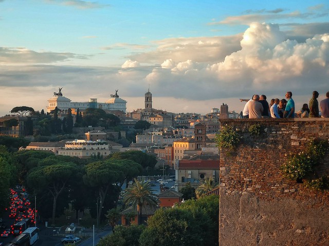 Rome  #italy #lazio #rome #city #cityview #cityscape #landscape #buildings #trees #redlights #people #panorama #palmtree #sky #clouds #bluesky #skyporn #evening #sunset #goldenhour #travel #traveling #instatravel #picoftheday #mobilephotography #mobilepho