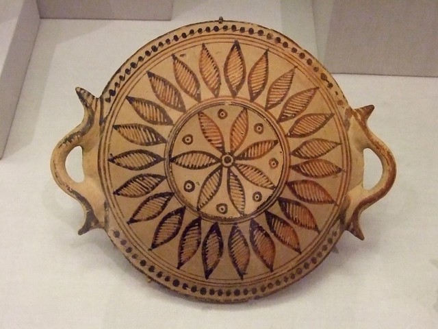 Greek Platter Attic Geometric last quarter of the 8th century BCE Terracotta