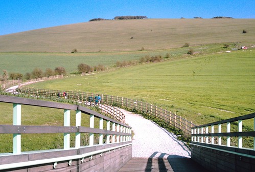 The Way Ahead View from the (not-so-new-now) bridge at Southease of the South Downs Way, East Sussex. D.Allen Vivitar 5199 (5mp)