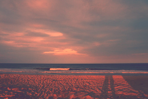 sunset beach soft colors