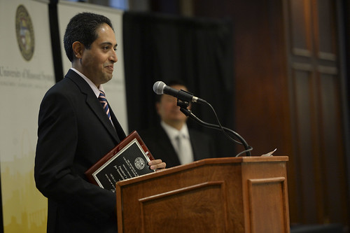 Dr. Nicolas Ali Libre accepts President's Award for Innovative Teaching