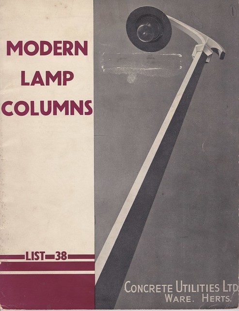Modern Lamp Columns - catalogue by Concrete Utilities Ltd., Ware, Hertfordshire, c1938