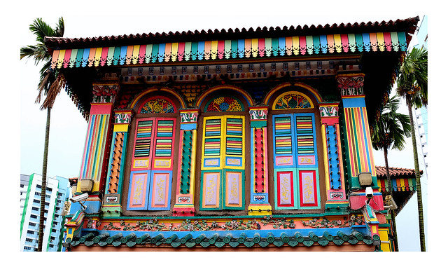 A colourful facade