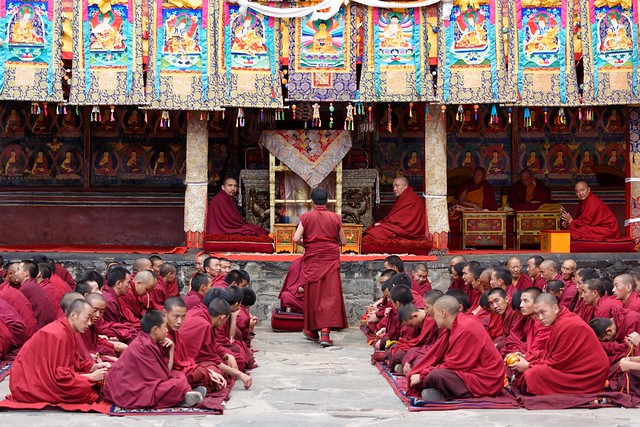 Debating Monks at Tashi Lhunpo, Tibet 2017